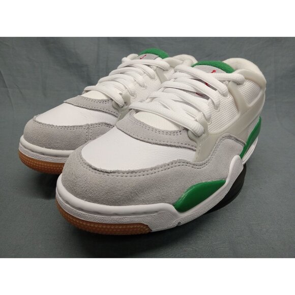 Nike Boys Air Jordan 4 RM (GS) Sneakers Mesh White Green Size 5 NEW NO BOX! - Picture 4 of 11